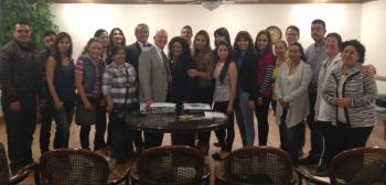 Undergraduate students and faculty from the Institute of Technology in Durango, Mexico with Dean Loui Reyes of the Graduate School and Cornell Menking from International Programs.